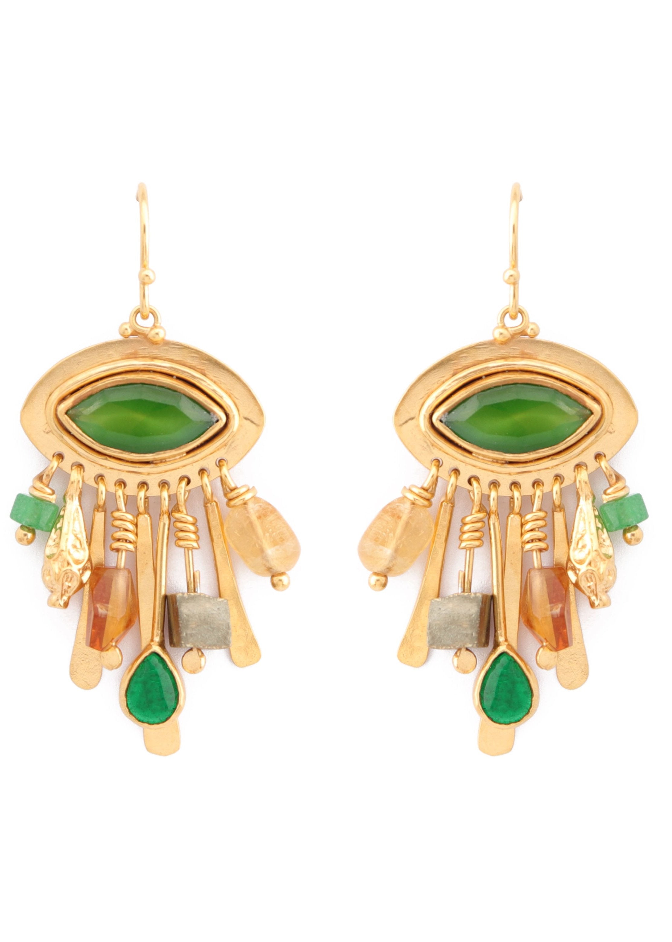 Nomad Spirit Earrings / Green