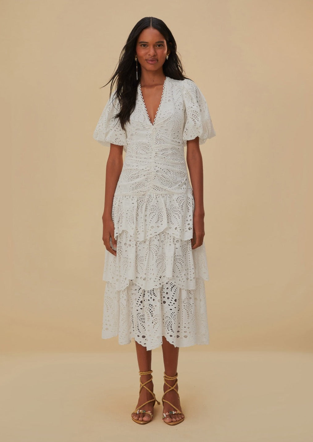 FARM RIO-WHITE COTTON EYELET-JUST BRAZIL