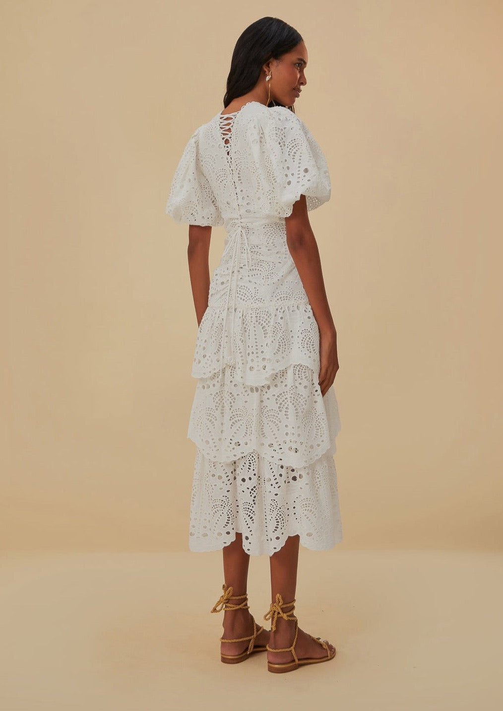 FARM RIO-WHITE COTTON EYELET-JUST BRAZIL