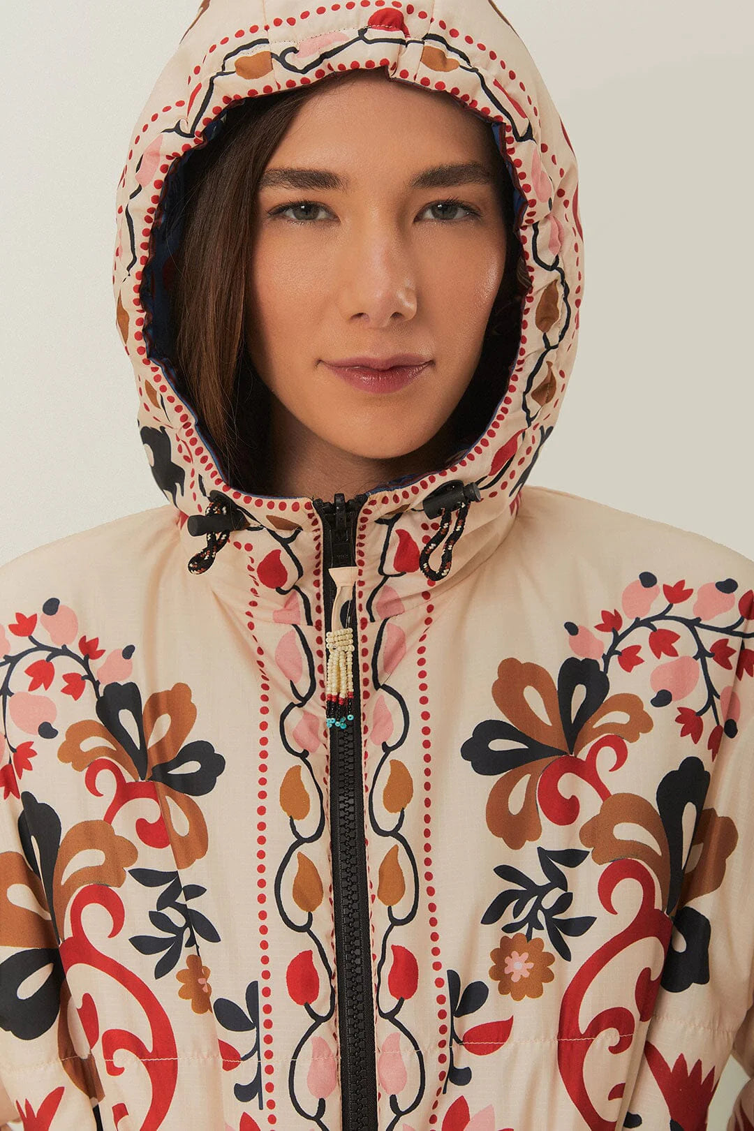 Cashew Mandala Reversible Puffer Jacket