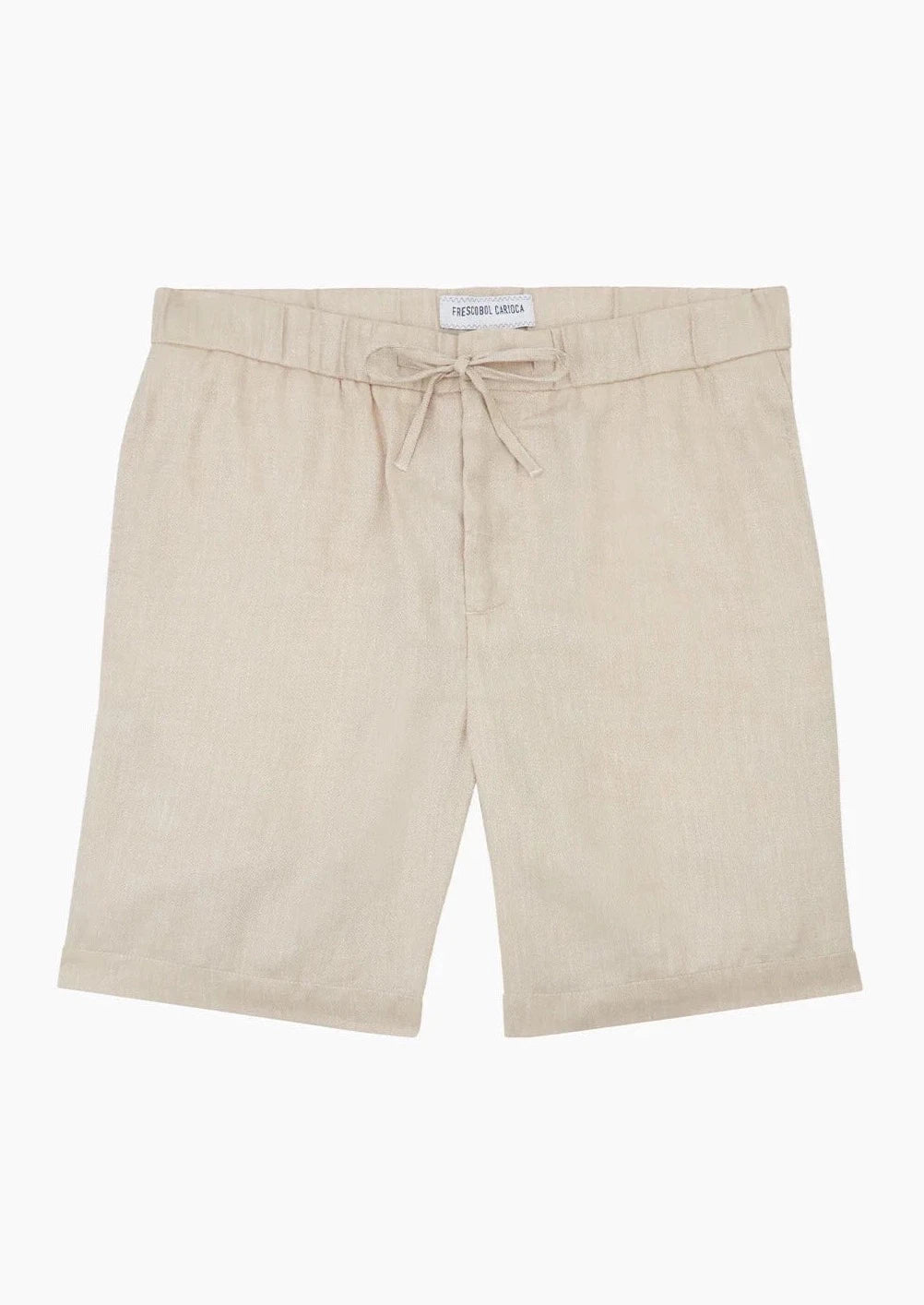 Frescobol-Felipe Str Linen Shorts Straw-JustBrazil