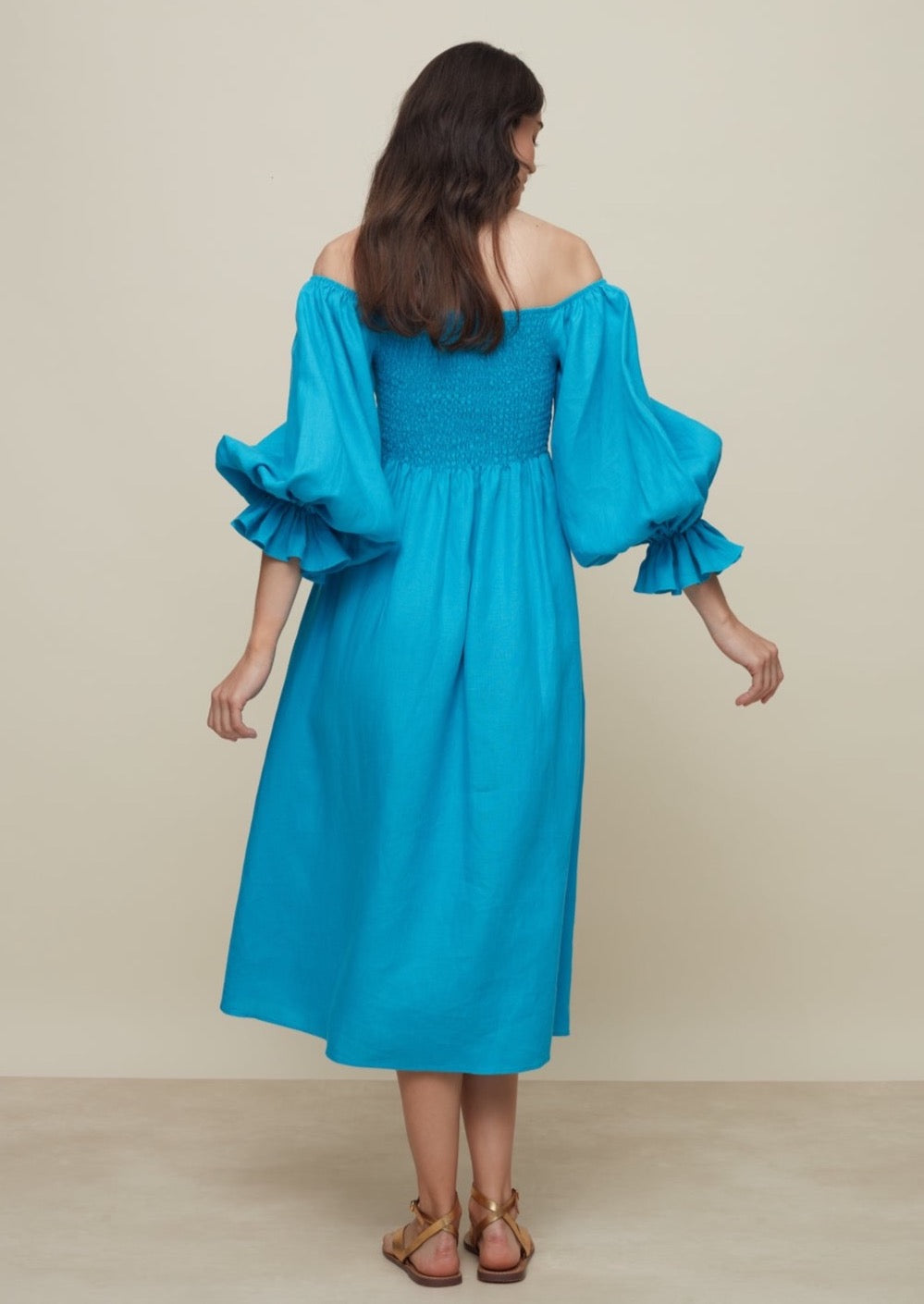 Galeria-Hortencia Turquoise Dress-Justbrazil