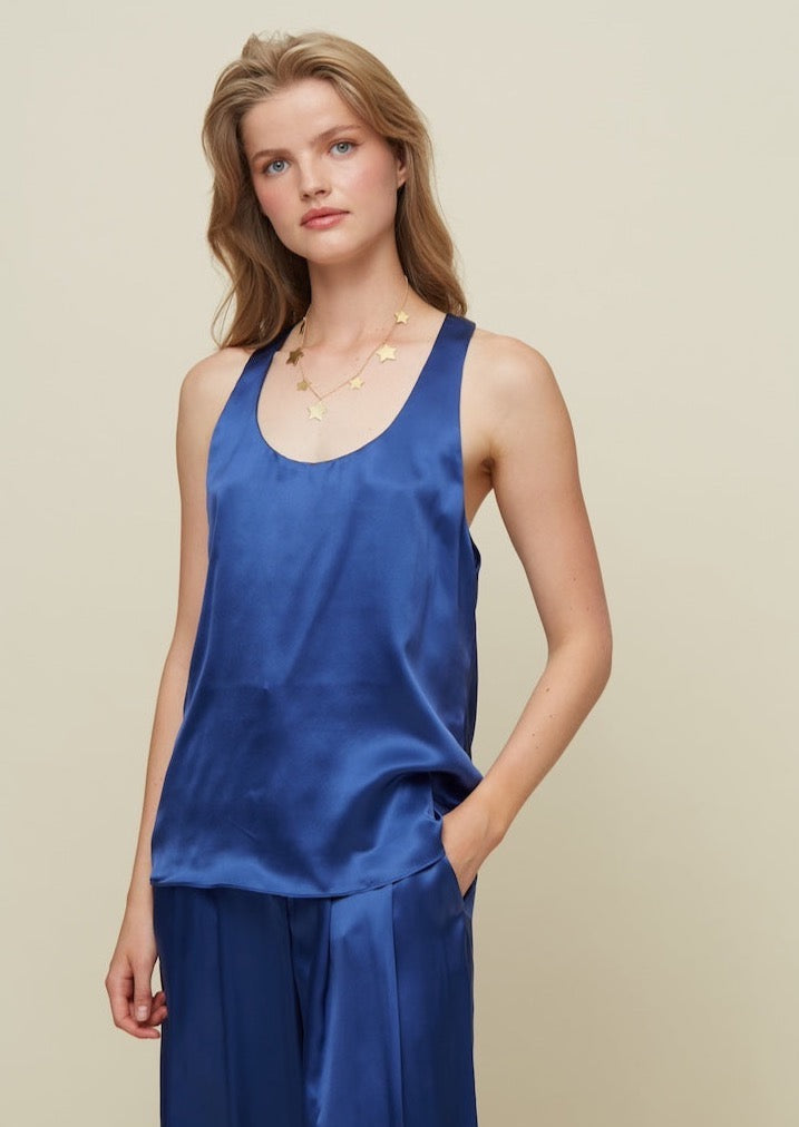 Galeria-Ipanema Blue Silk Top-Justbrazil