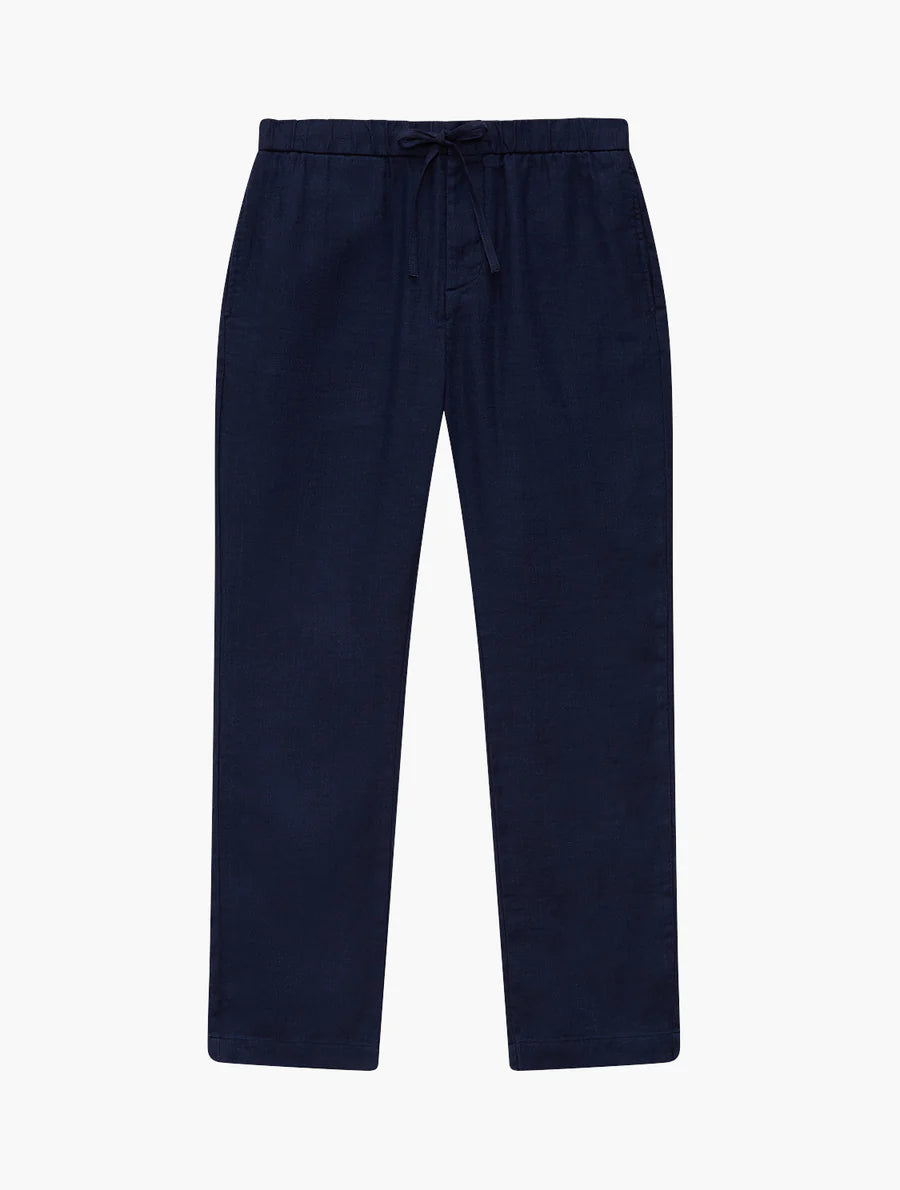 Oscar Linen Chinos Melange Navy Blue