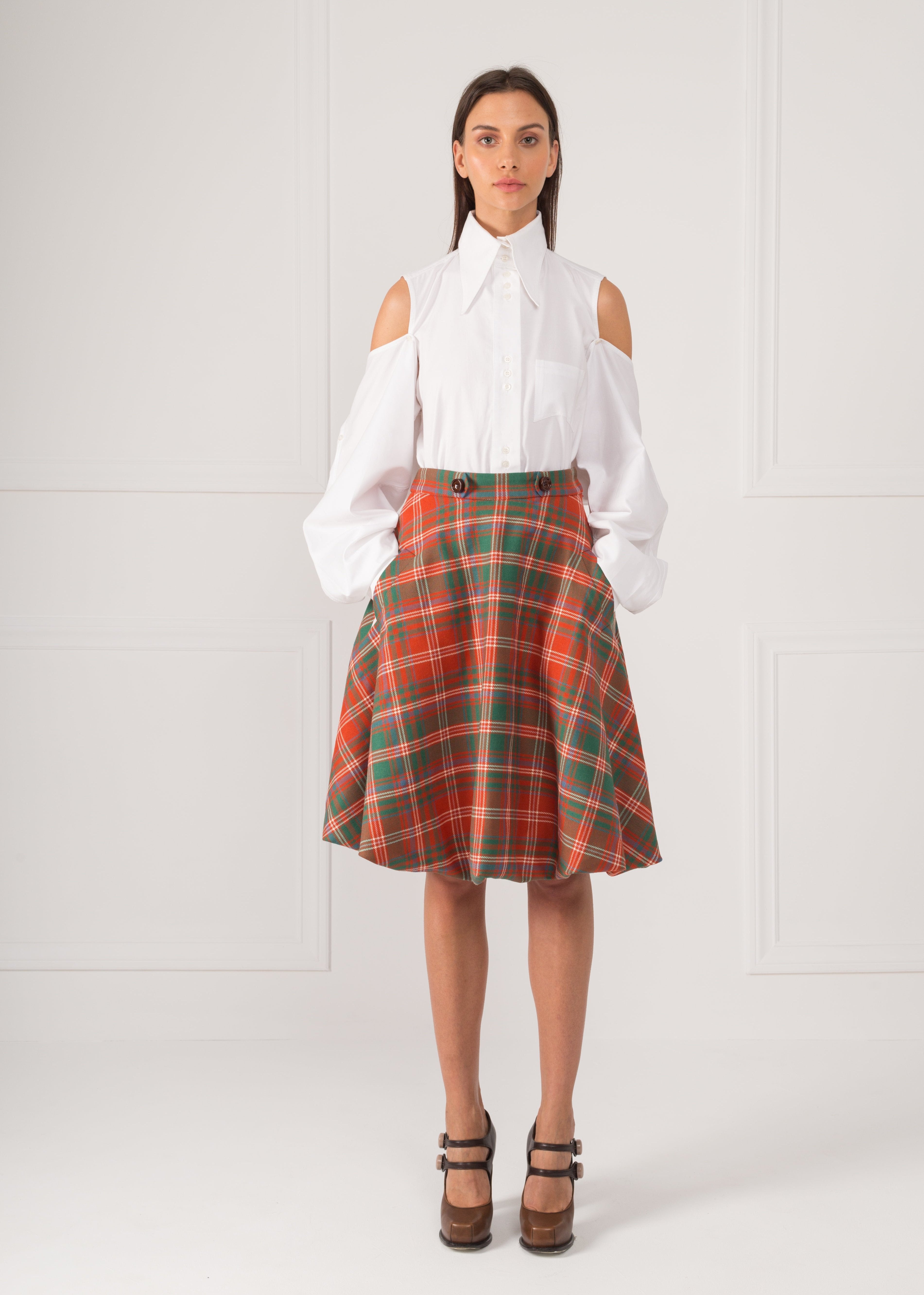 Laviate Redish Tartan Skirt