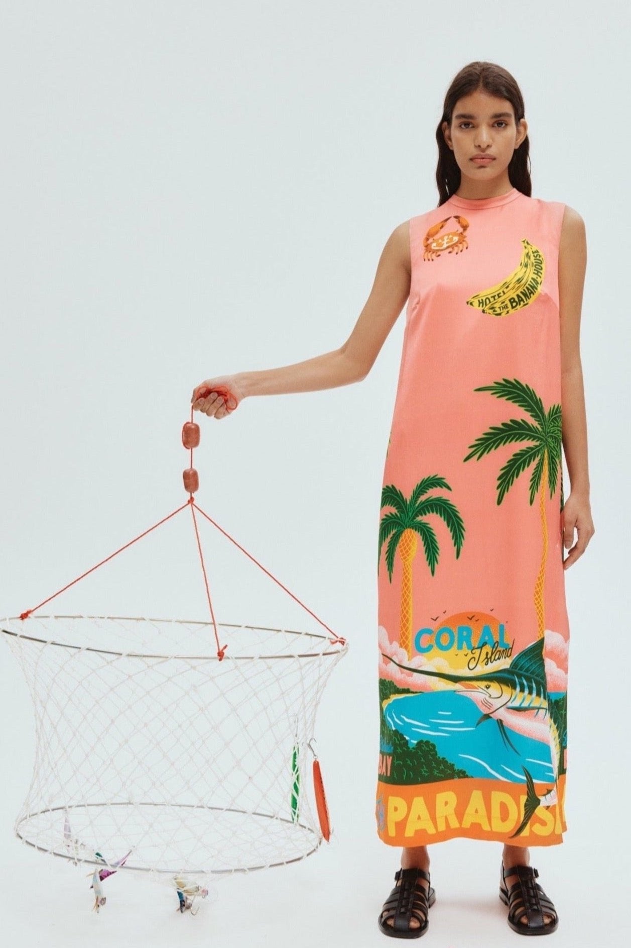 Alemais-Paradiso Silk Midi Dress-Justbrazil