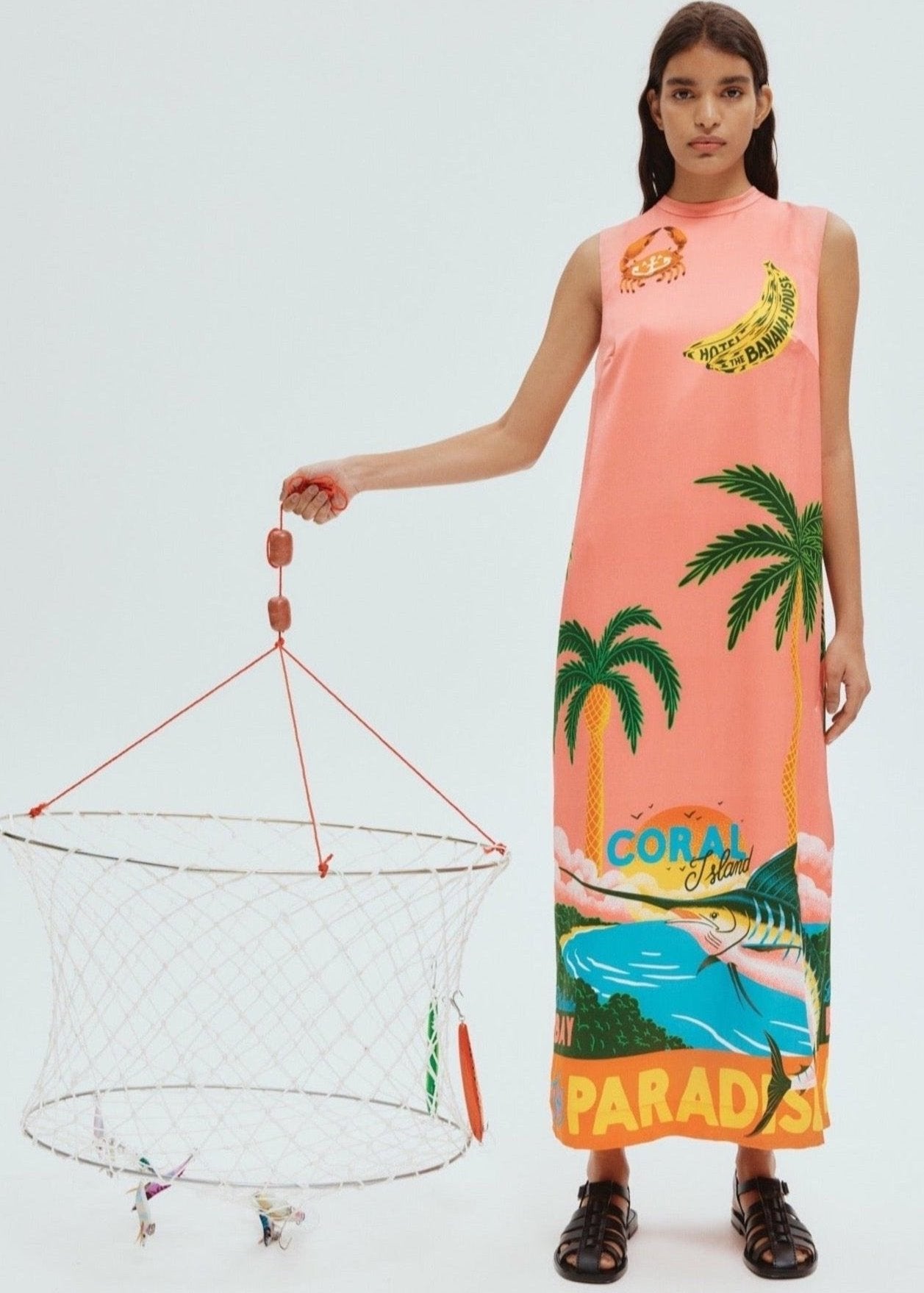 Alemais-Paradiso Silk Midi Dress-Justbrazil