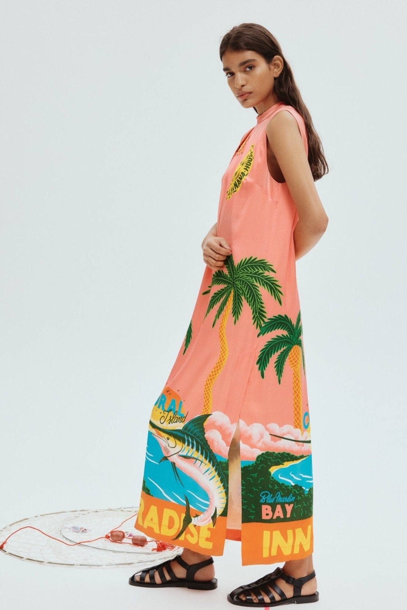 Alemais-Paradiso Silk Midi Dress-Justbrazil