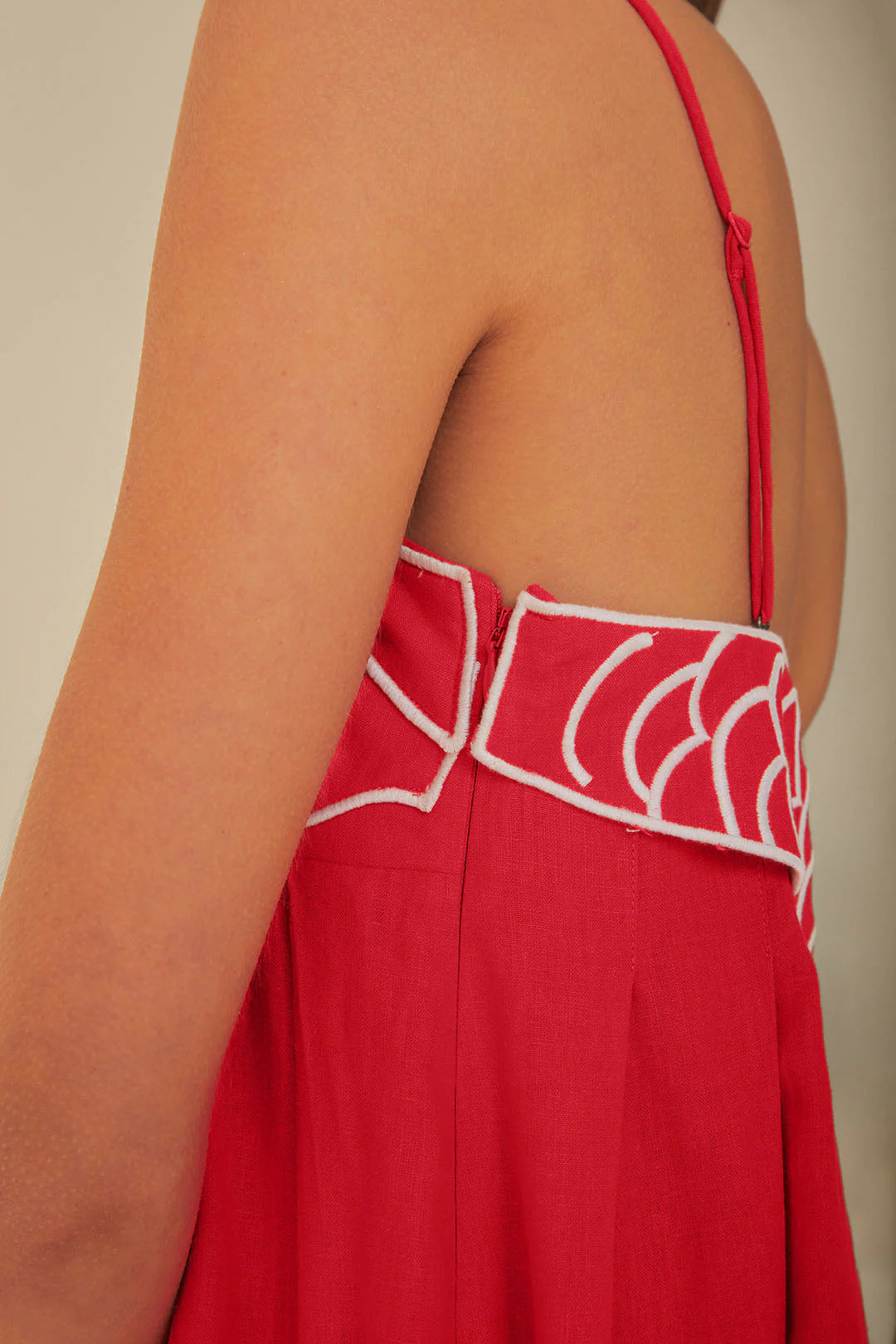 Core Red Fish Top Maxi Dress Red