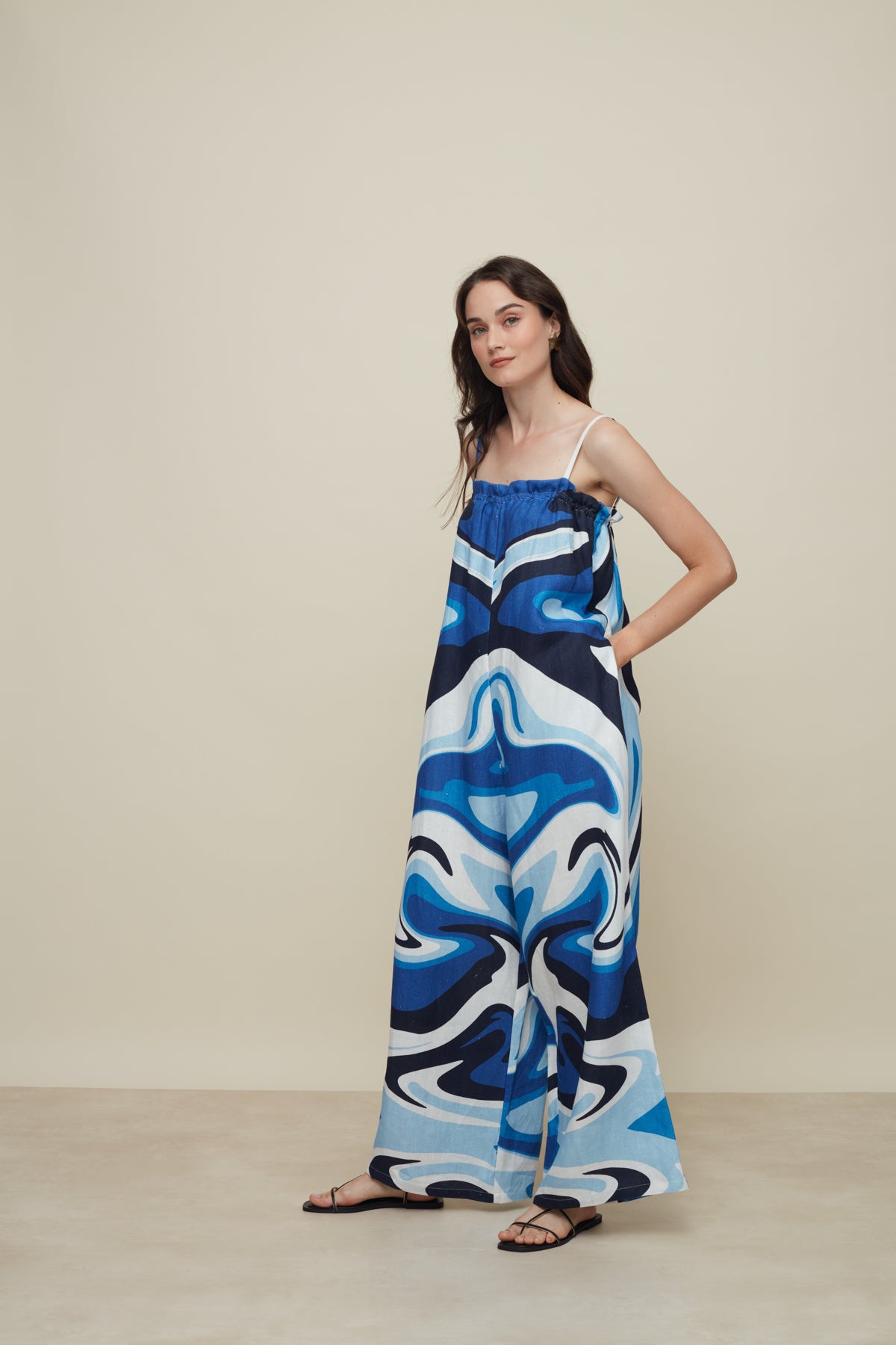 GALERIA-PARATY LIQUID BLUE JUMPSUIT-JUST BRAZIL