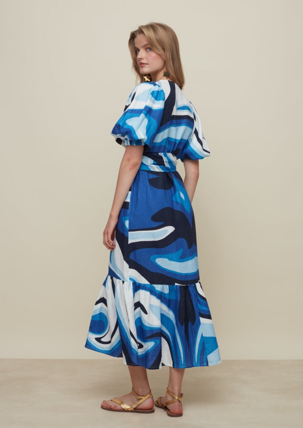 Galeria-Urca Liquid Blue Dress-Justbrazil