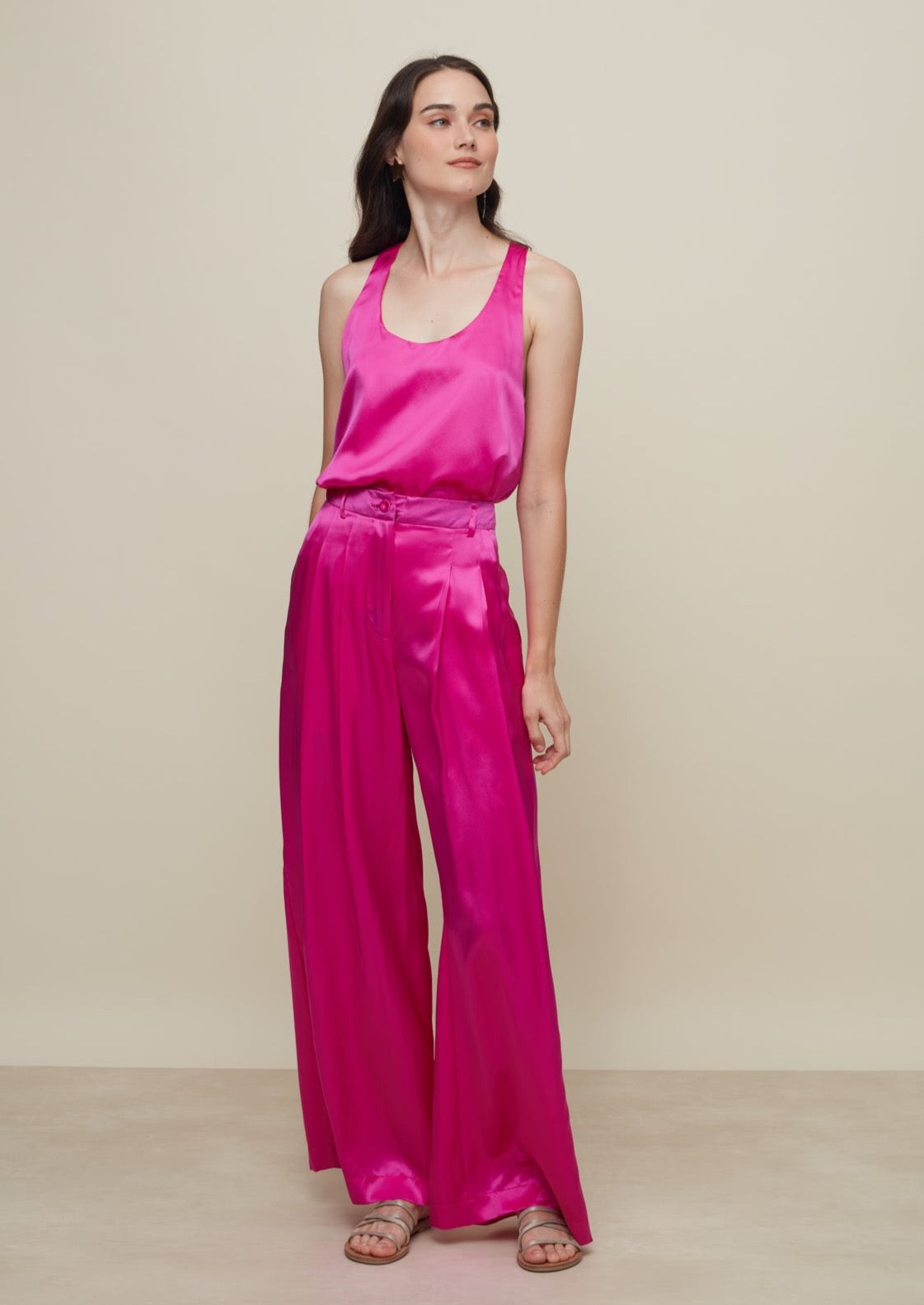 Galeria-Alexa Fucsia Silk Pants-Justbrazil