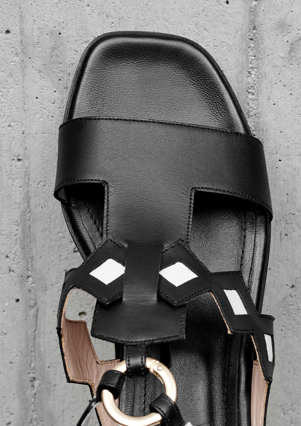 DI GAIA-JANE BLACK SANDALS-JUST BRAZIL