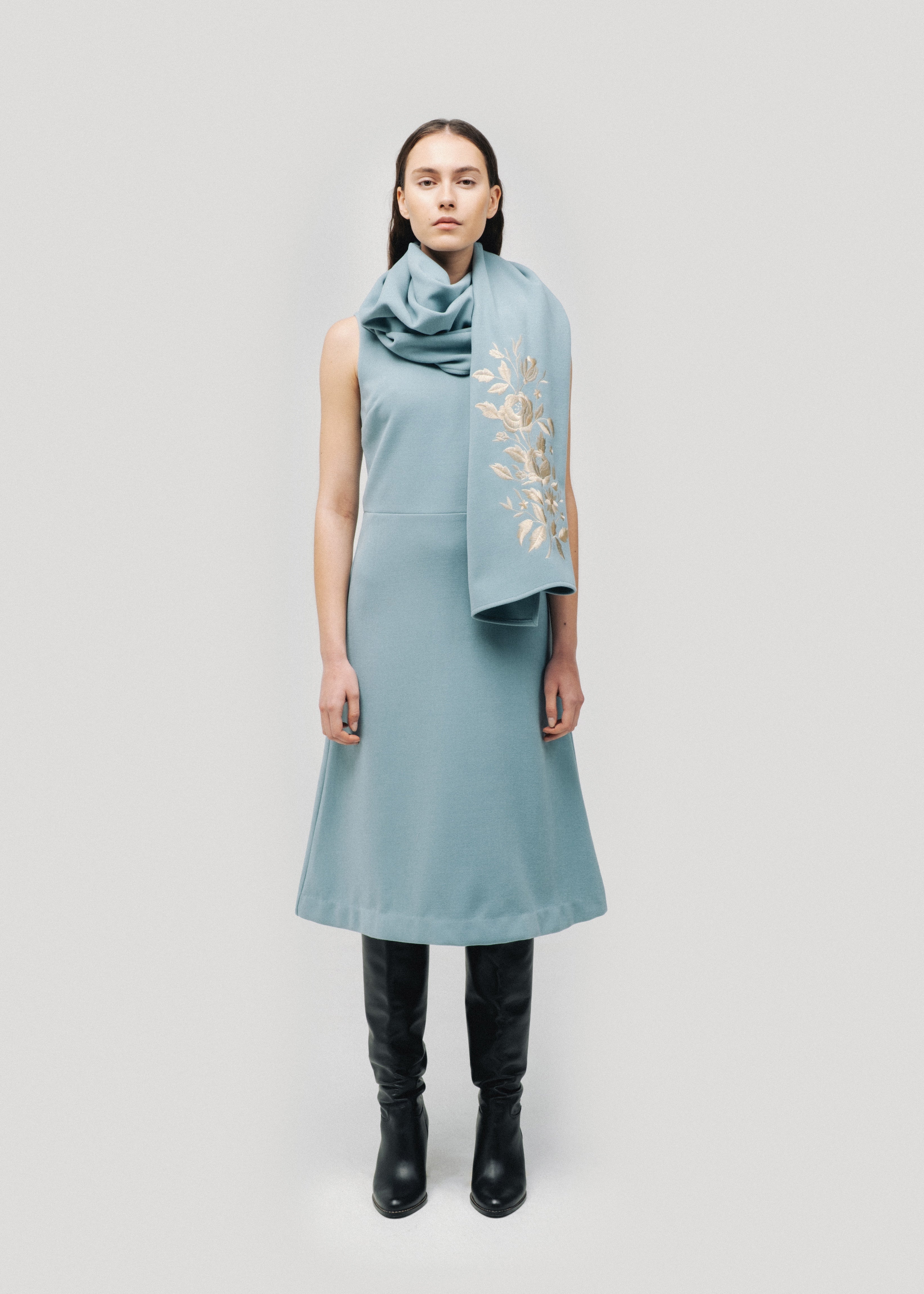 Nadia Teal Scarf