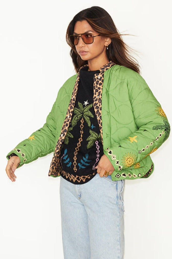 Reversible Wild Jungle Quilted Jacket