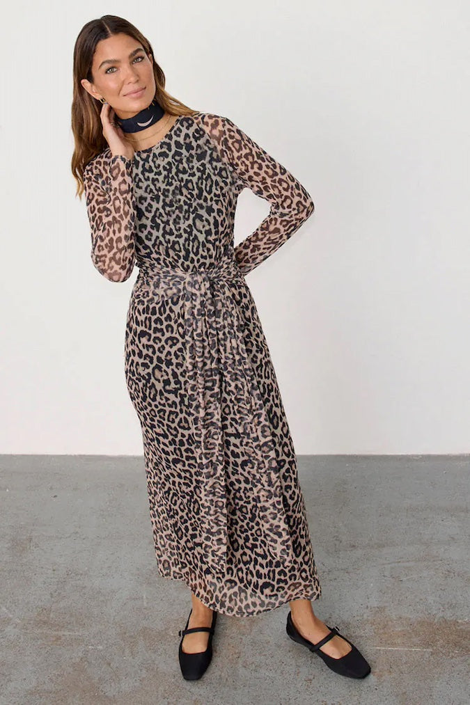 Leopard Mesh Mia Dress