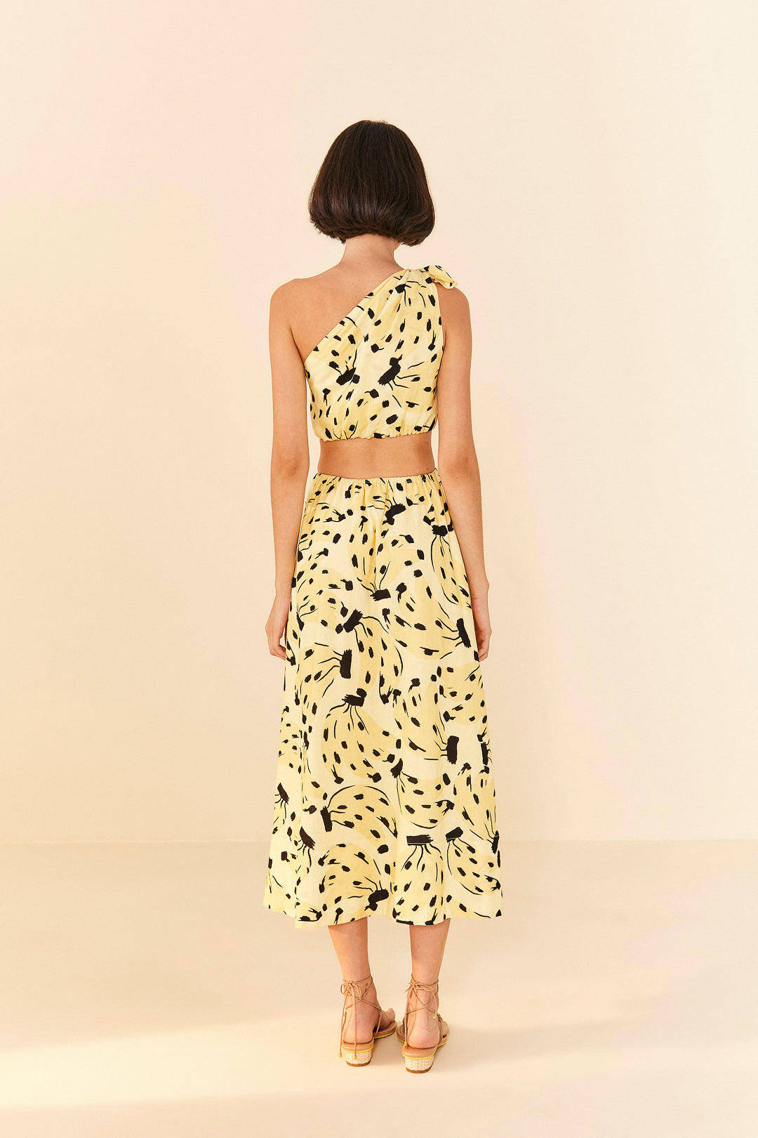 Farm Rio-Bossa Banana Yellow Midi Dress-Justbrazil