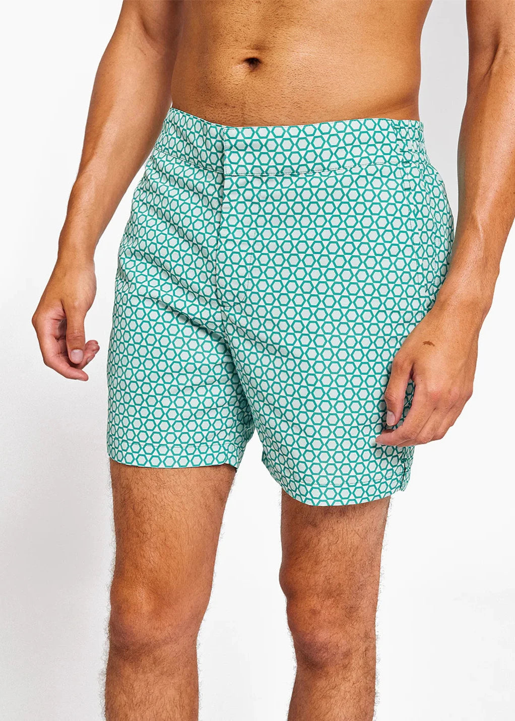 Frescobol-Classic Swim Shorts Futevolei Spring Green-Justbrazil