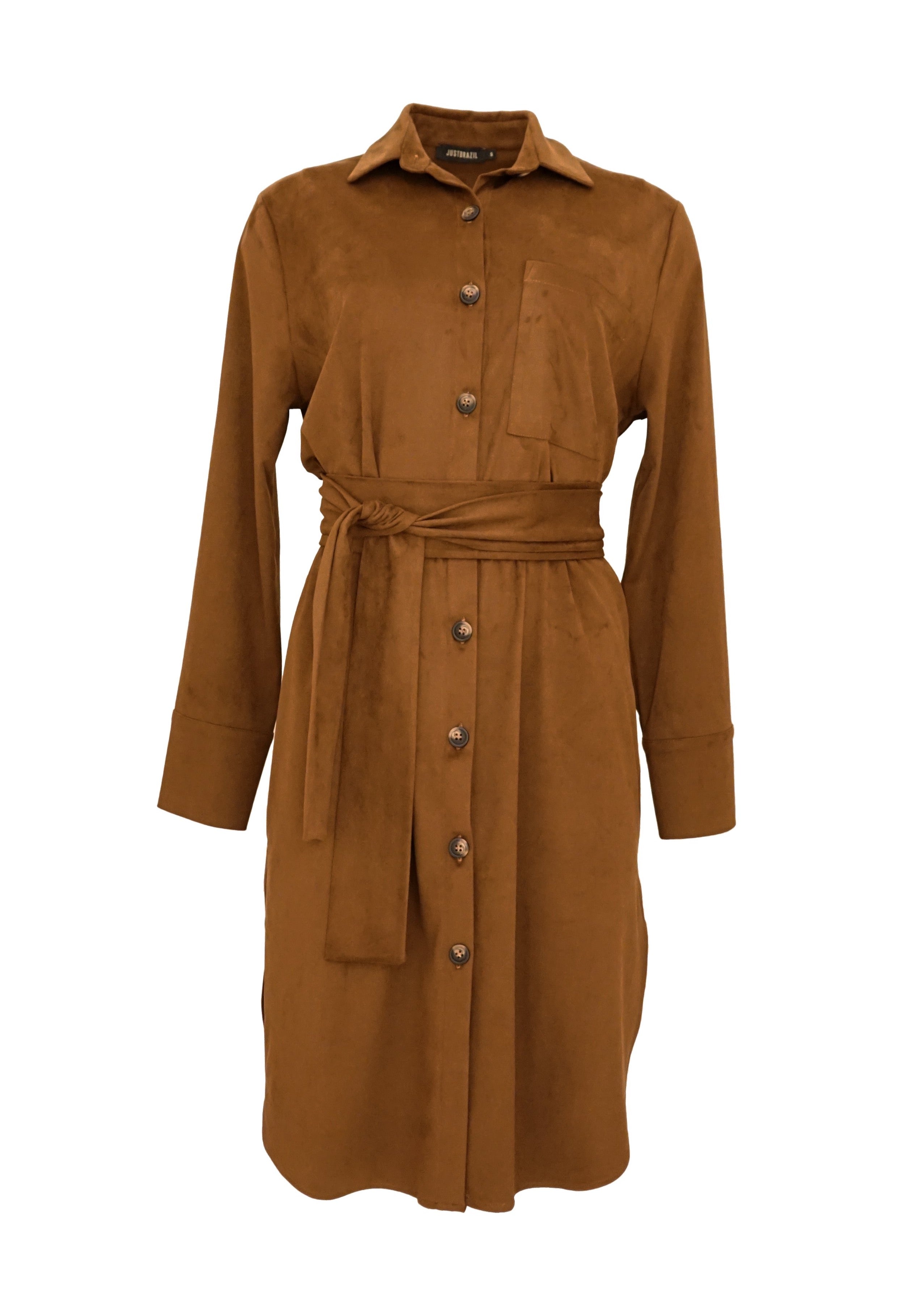 POSITANO SKIN CHOCOLATE SHIRTDRESS JUSTBRAZIL JUST BRAZIL