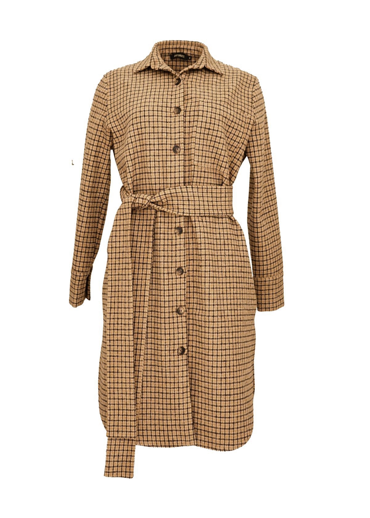 POSITANO KARO BROWN SHIRTDRESS JUSTBRAZIL JUST BRAZIL