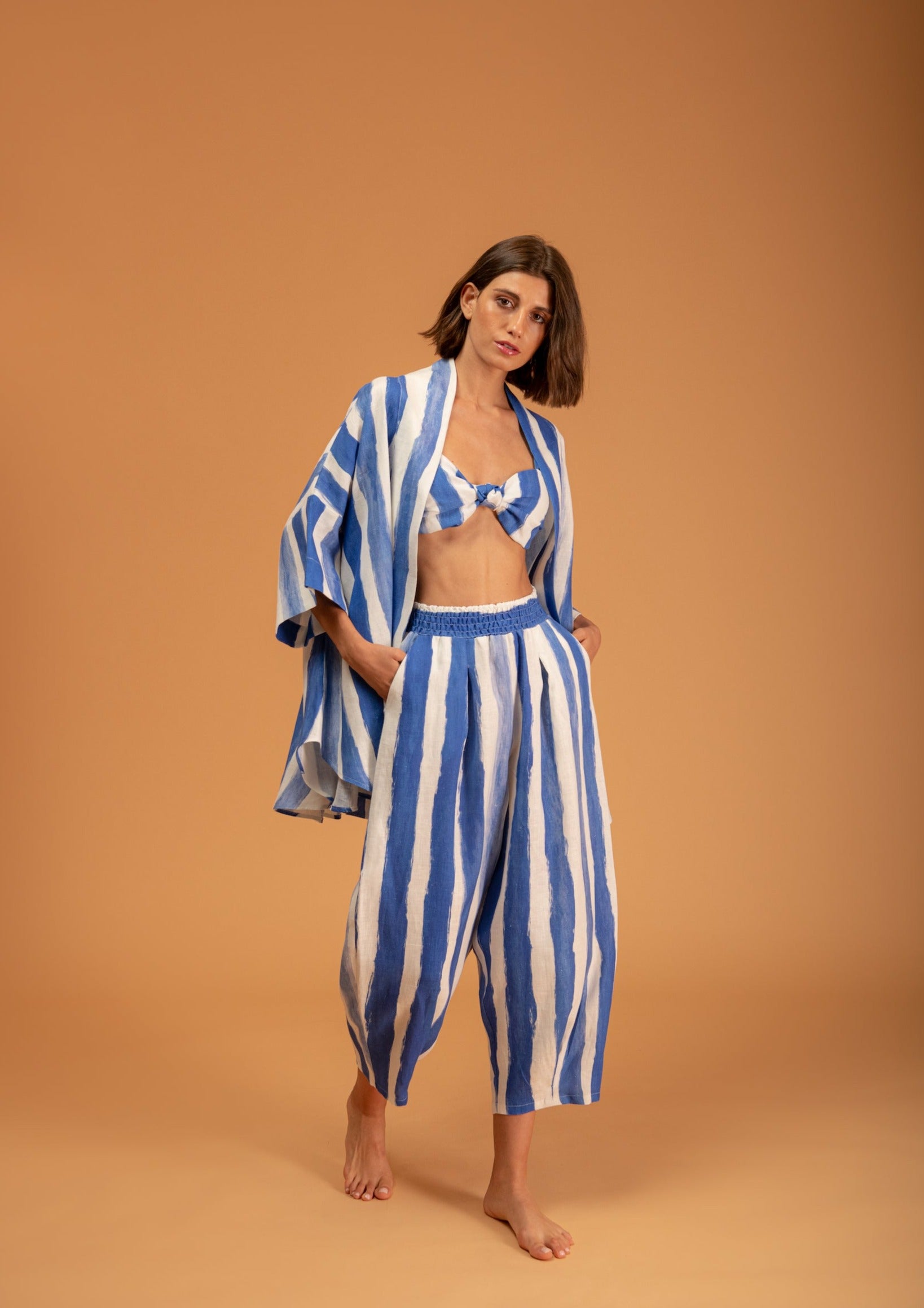 Galeria-Wasabi Blue Stripes Blouse-Justbrazil