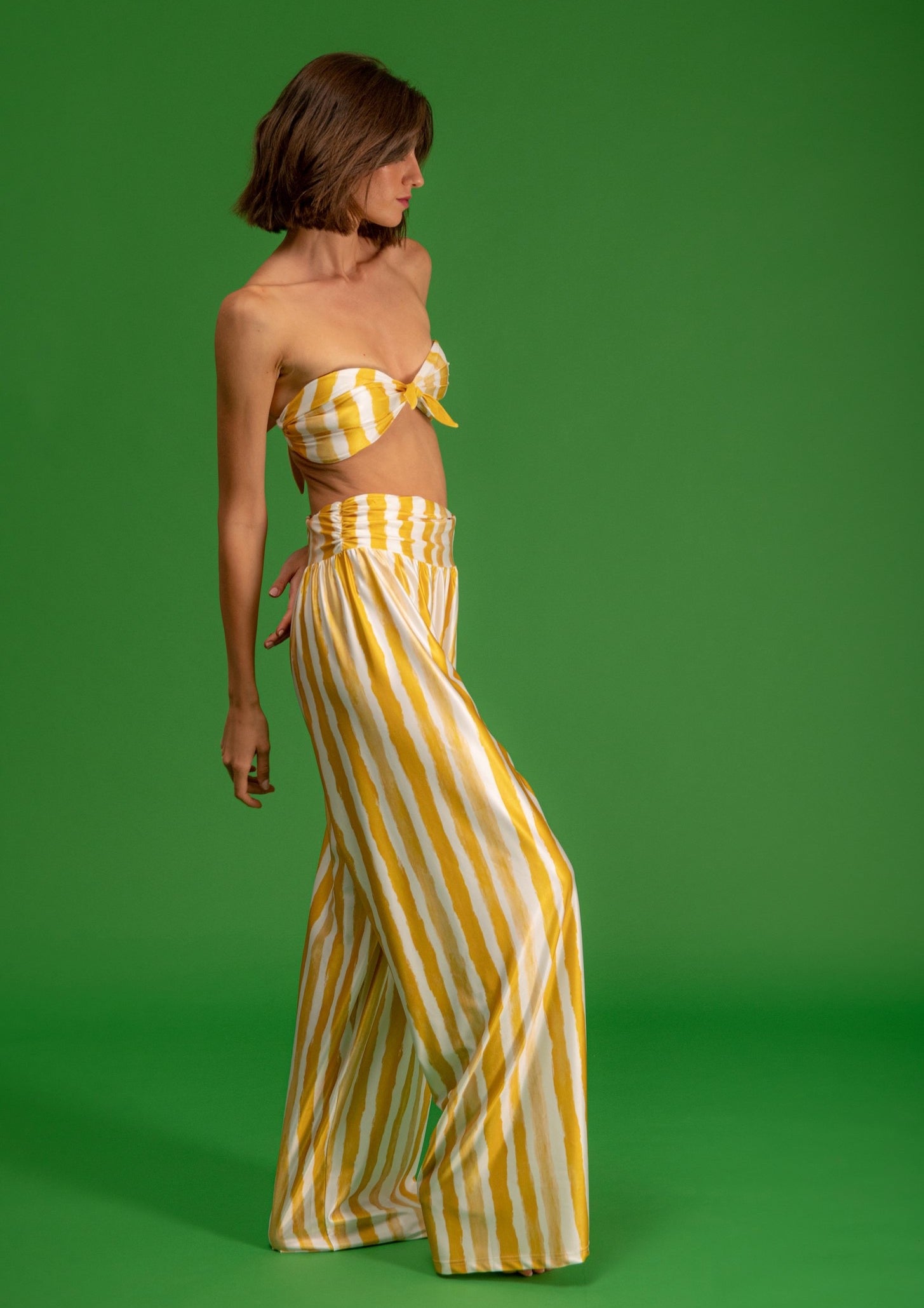 Galeria-Cari Yellow Stripes Trousers-Justbrazil