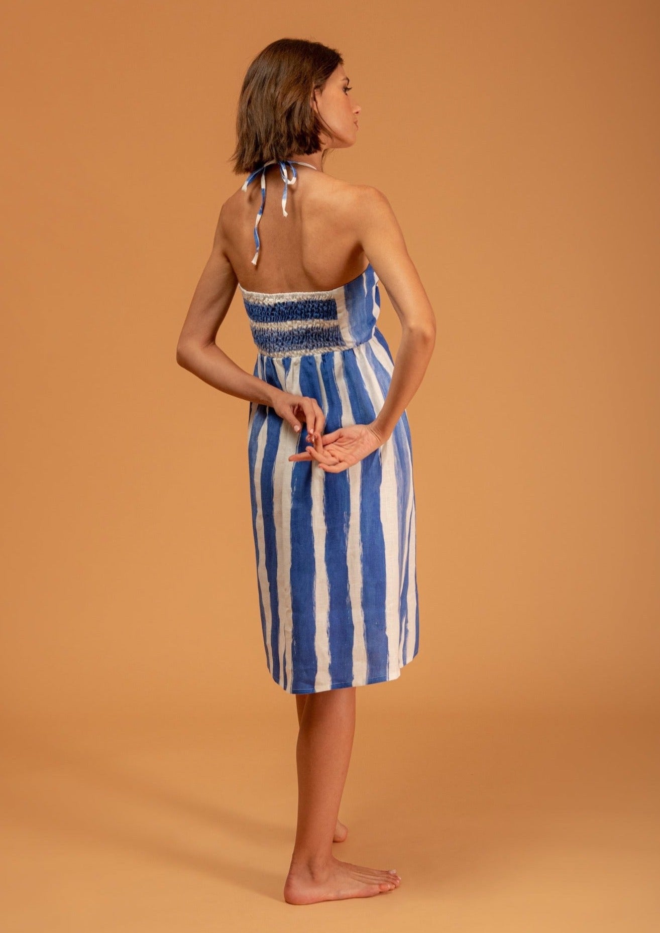 Galeria-Lapa Blue Stripes Dress-Justbrazil