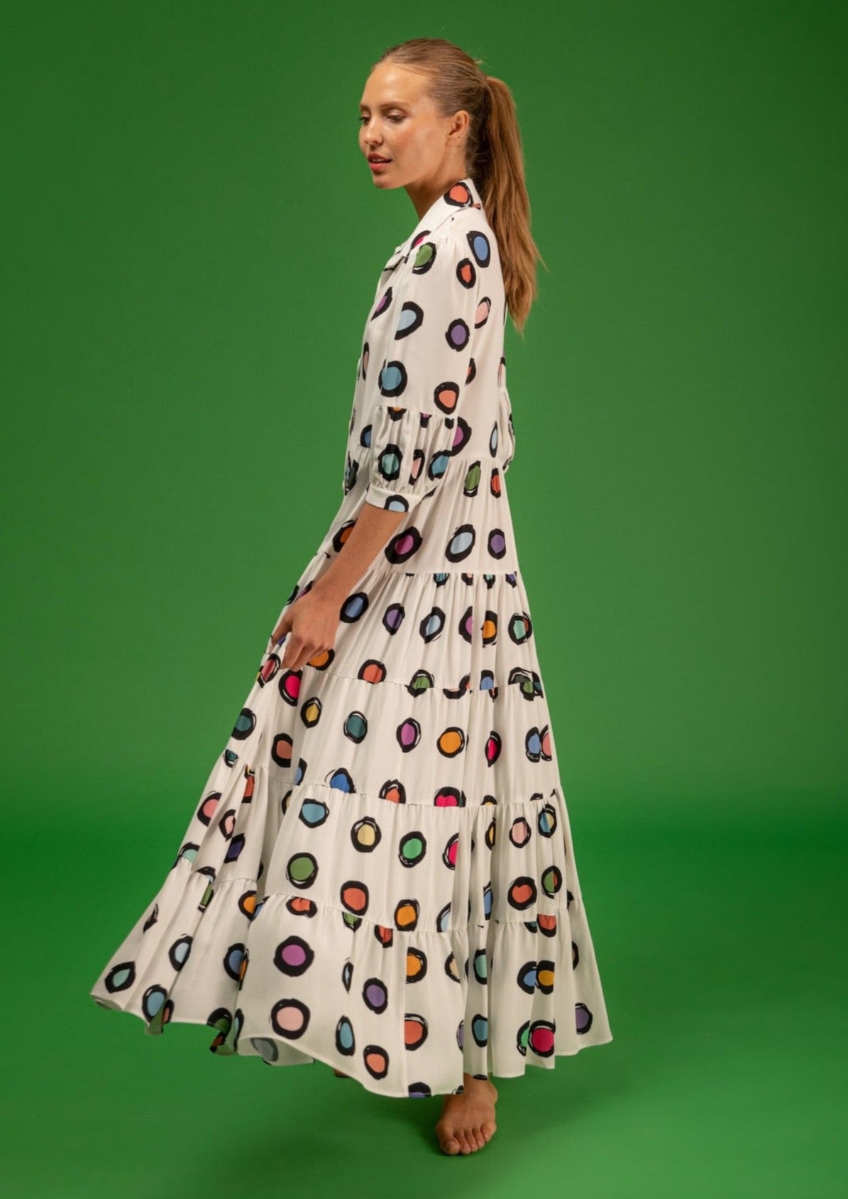 Galeria-Una Colour Peas Dress-Justbrazil