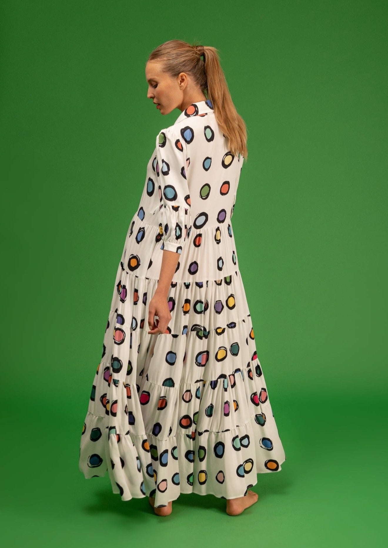 Galeria-Una Colour Peas Dress-Justbrazil