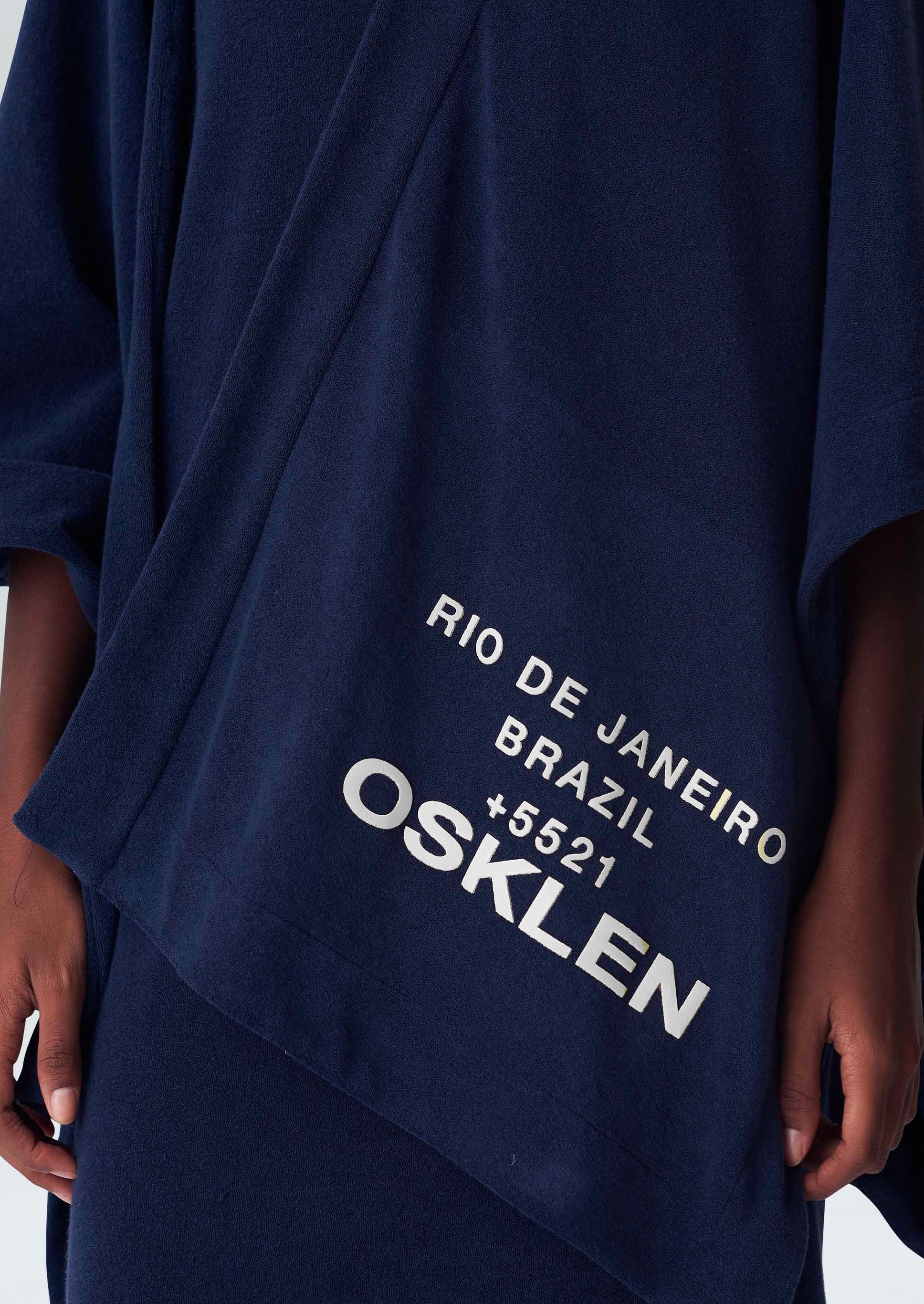 Osklen-Poncho Atoalhado Open Front Eco-JustBrazil