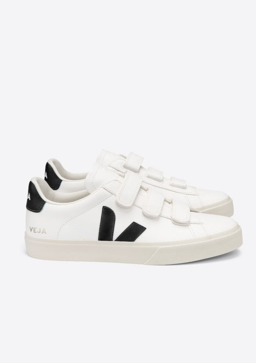 VEJA-RECIFE CHROMEFREE WHITE BLACK-JUST BRAZIL