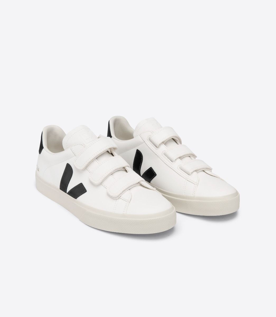 VEJA-RECIFE CHROMEFREE WHITE BLACK-JUST BRAZIL